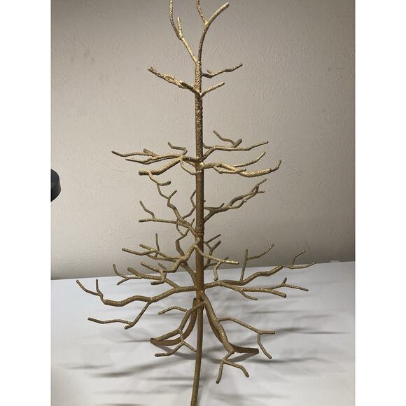 Metal 25-inch Tree Gold Great For Small Christmas Bulbs - Picture 1 of 4